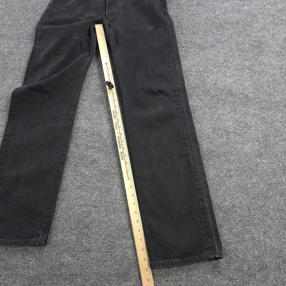 Vintage Levis Jeans Mens 32x34 Black Denim 501 Button Fly Regular Straight Y2K